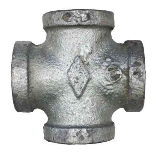CRS34G 3/4"  Cross, Malleable 150#, Galvanized